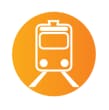 Ícono de industria del transporte de color naranja.