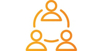 Ilustración de personas conectadas que representan global a local.
