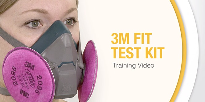 Clinician wearing a half facepiece reusable respirator
