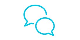 Chat icon light blue
