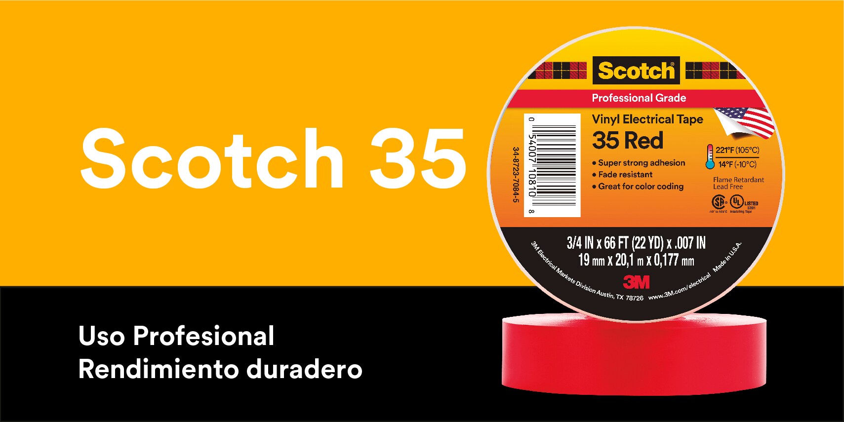 Imagen del producto Cinta aislante de vinilo 35 de 3M
