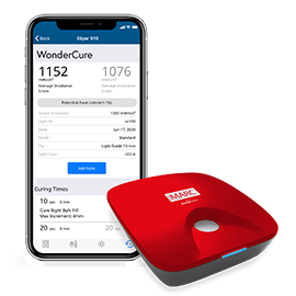 Bluelight CheckMARC device and app screen