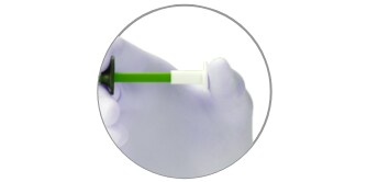 close up of finger plate and plunger
