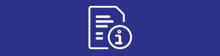 Blue bar with document icon
