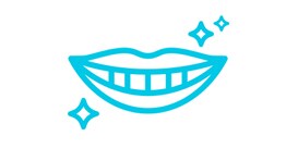 Smile icon light blue
